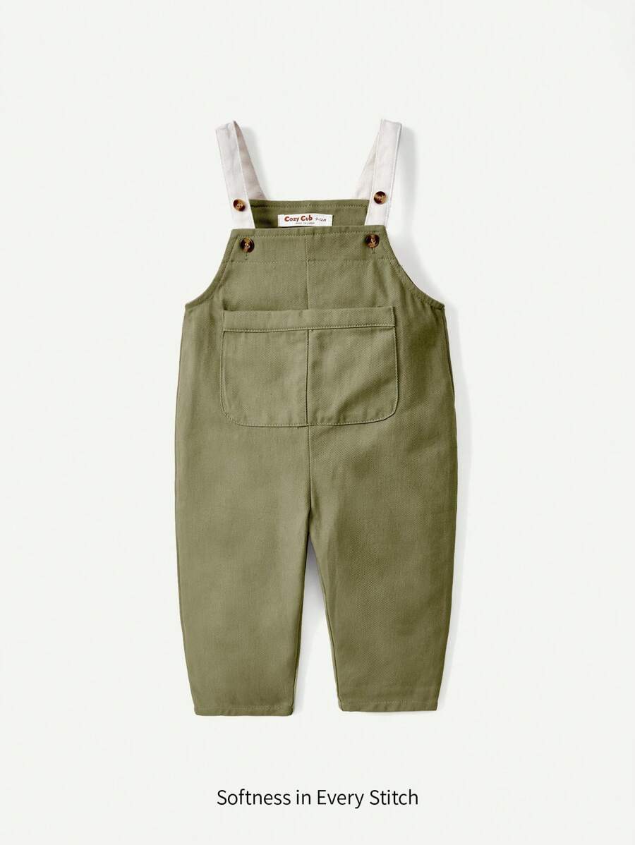 Cozy Pixies Baby Boy Casual Comfortable Overall Pants With Adjustable Straps For Easy Outfit Matching