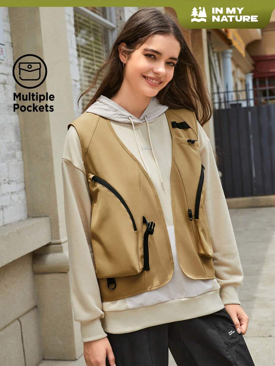 In My Nature In My Nature Weste Mantel mit Schnalle Detail, Outdoor ohne Hoodie