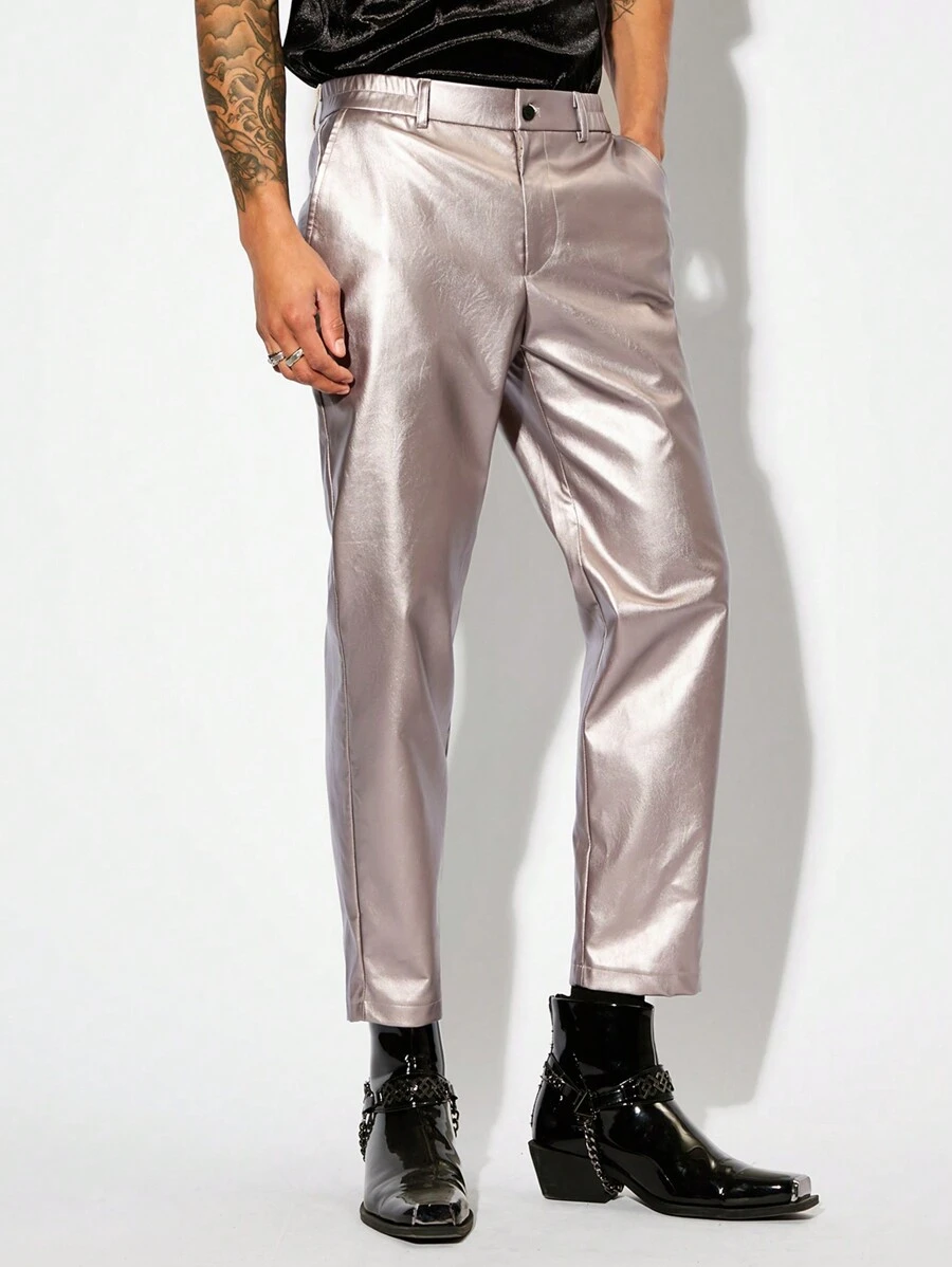 Manfinity VCAY Pantalones informales de para hombres con bolsillos para fiestas y eventos