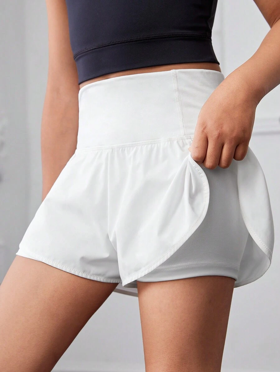 SHEIN Shorts Esportivos Casuais para Meninas Pré-adolescentes com Cueca Anticlarão e Elástica