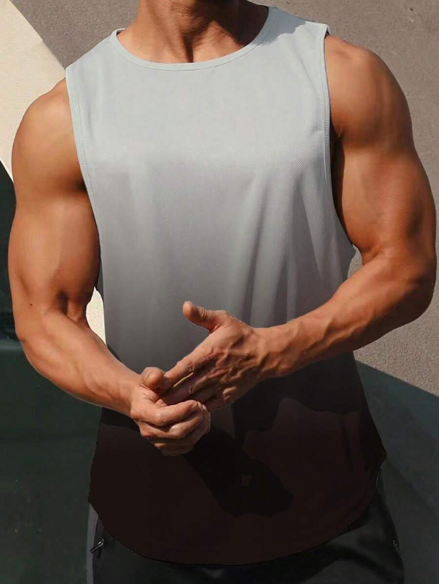 Manfinity Sport Corelite Boyfriend Style Men Summer Gradient Sport T-shirt Tank Top Workout Tops Basketball Jersey Boyfriend Style Men Kocham mojego chłopaka graphic Boyfriend Style Men T Shirt Boyfriend Style Men Joggers Workout Tops Gym Top Breathable