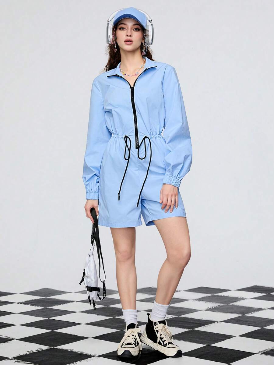 SHEINNeu Women Drawstring Casual Daily Wear Spring Summer Jumpsuit