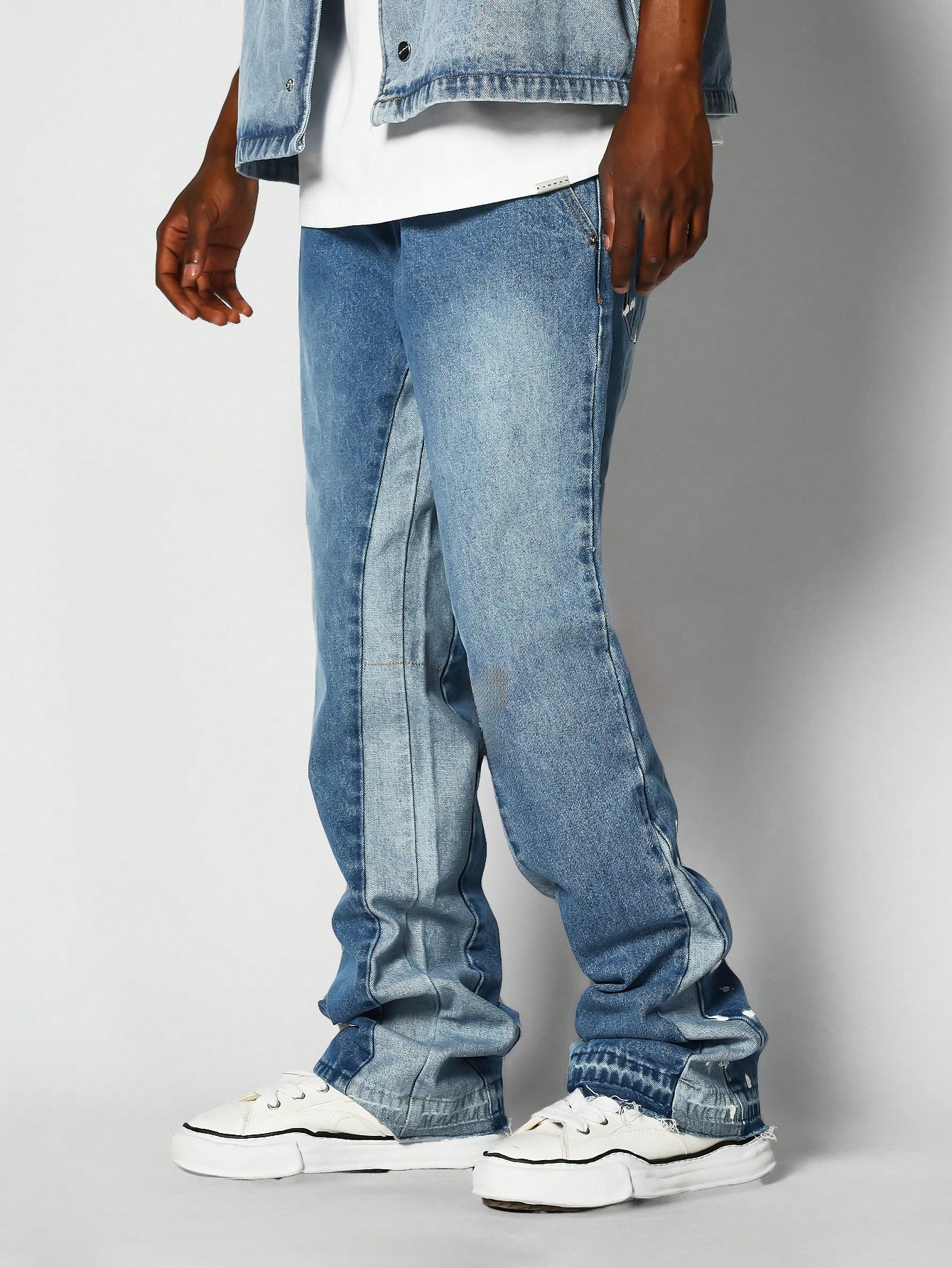 【COLOR iN ID】Double white layered denim COLOR iN ID(カラーインアイディー) - ダブルホワイトレイヤード