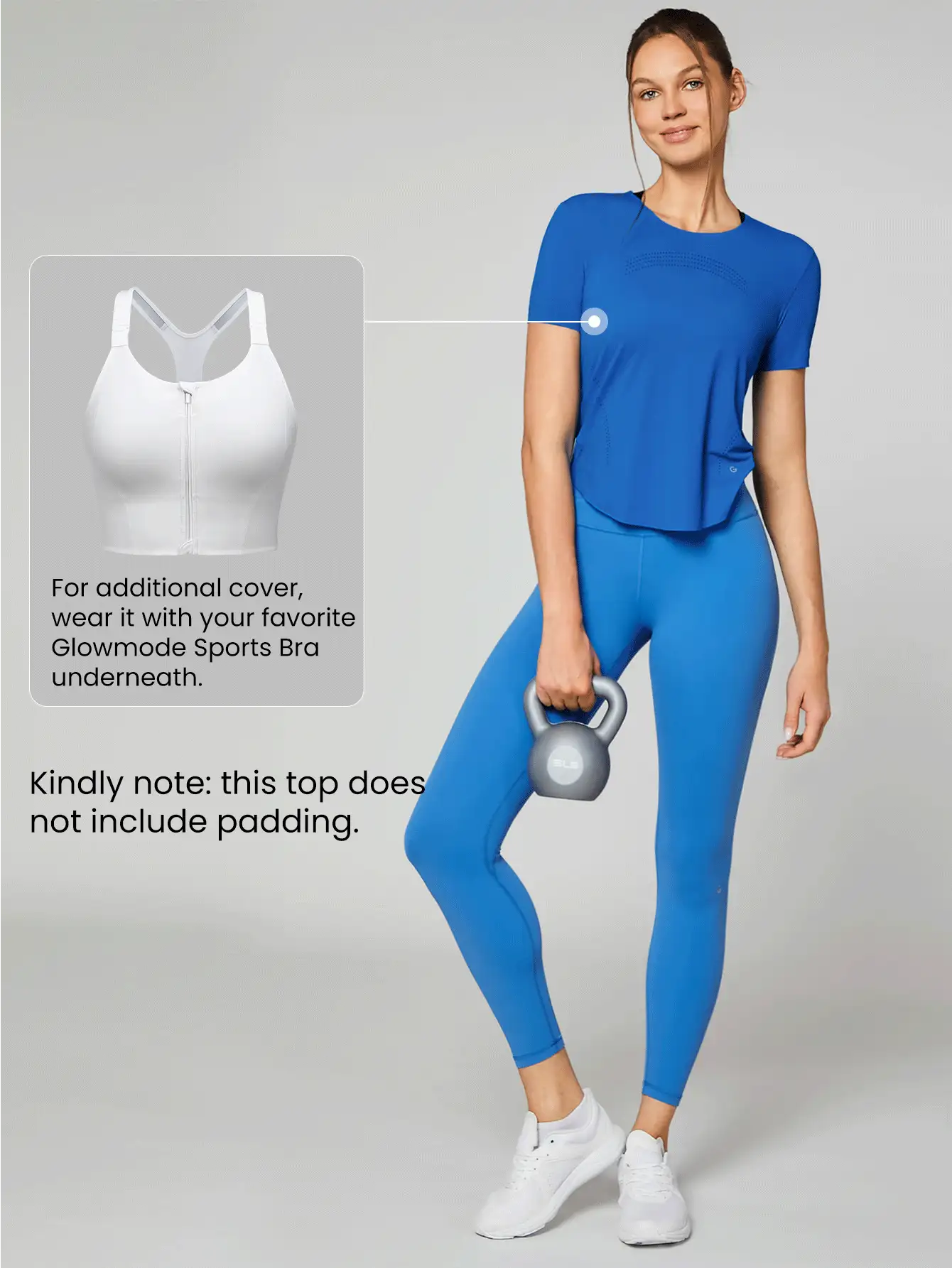 GLOWMODE Camiseta reflectante cortada con láser y de secado rápido OptiDry para entrenamiento de alta intensidad, jogging, running, ejercicios de gimnasio y ciclismo