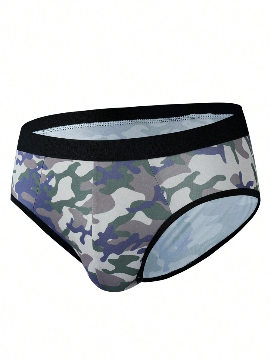 Braguitas triangulares con estampado de camuflaje para hombres de moda