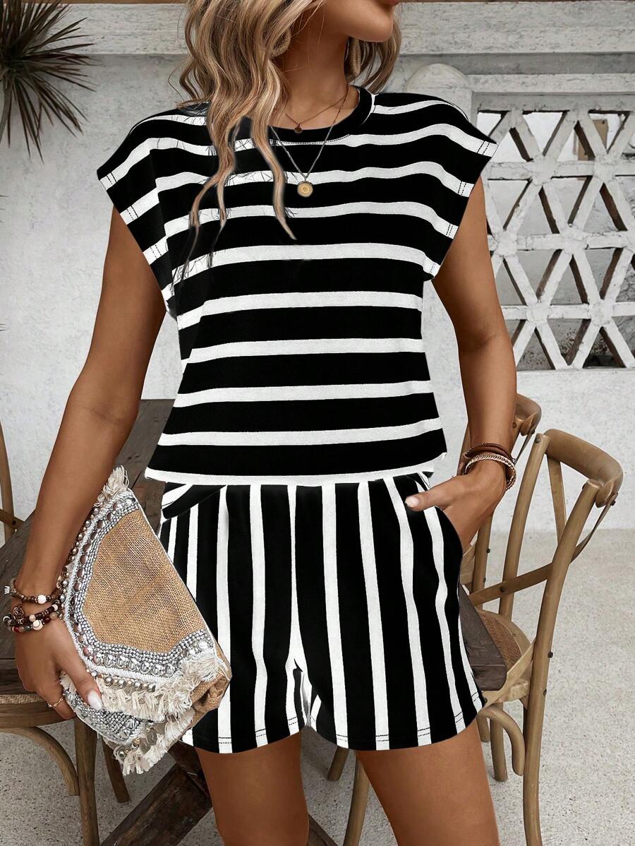 Calvaya Women's 2pcs Casual Vacation Set, Summer