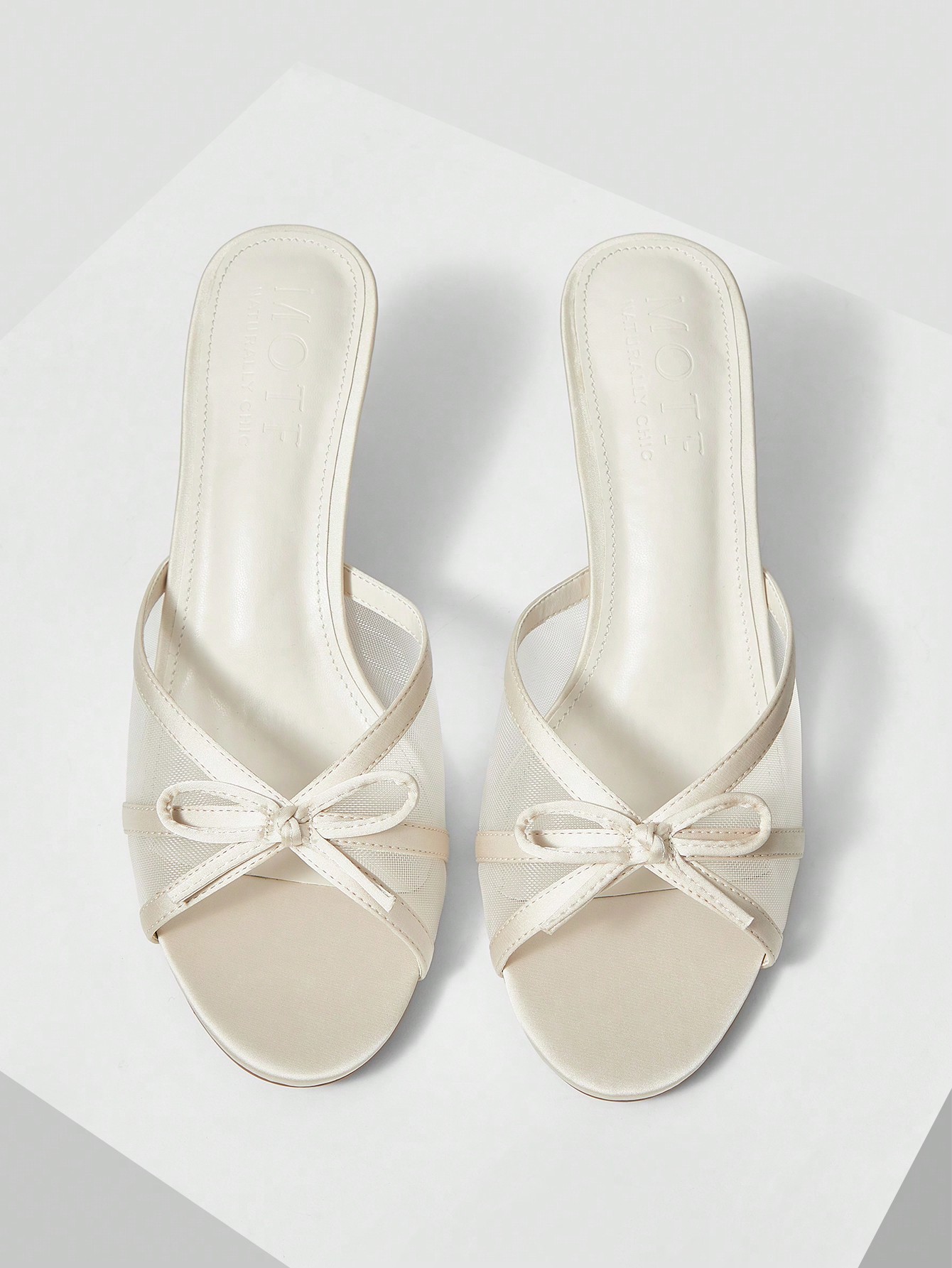 【専用　ss_19 様】round heel thin sandal ROUND TOE THIN HEEL MESH BOWKNOT DESIGN WOMEN'S HIGH HEEL