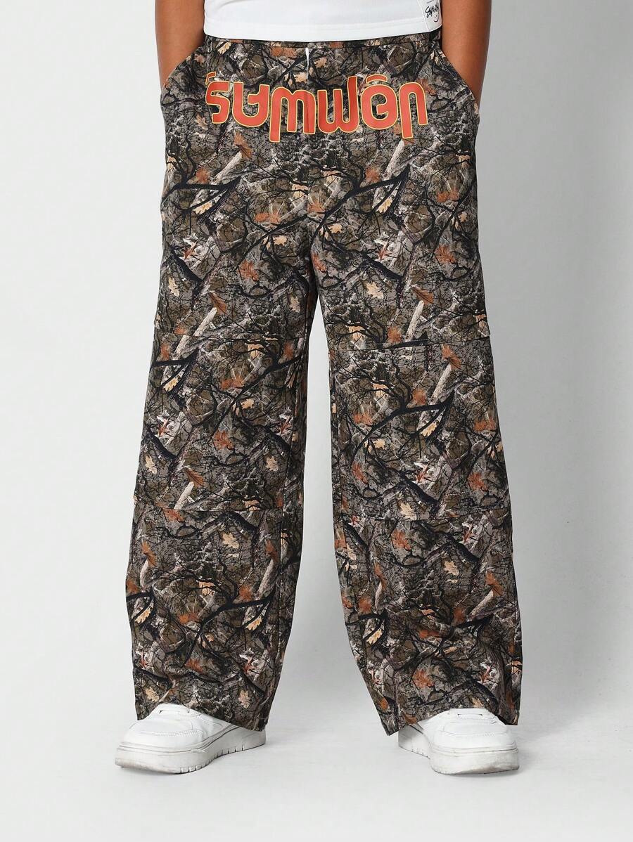 SUMWON Tween Girls Flare Fit Pant With All Over Print