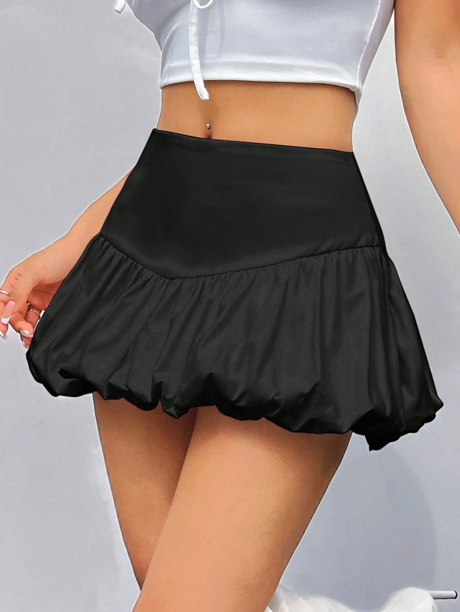 SHEIN ICON Women's Low Waist Ruffle Mini Skirt, Summer