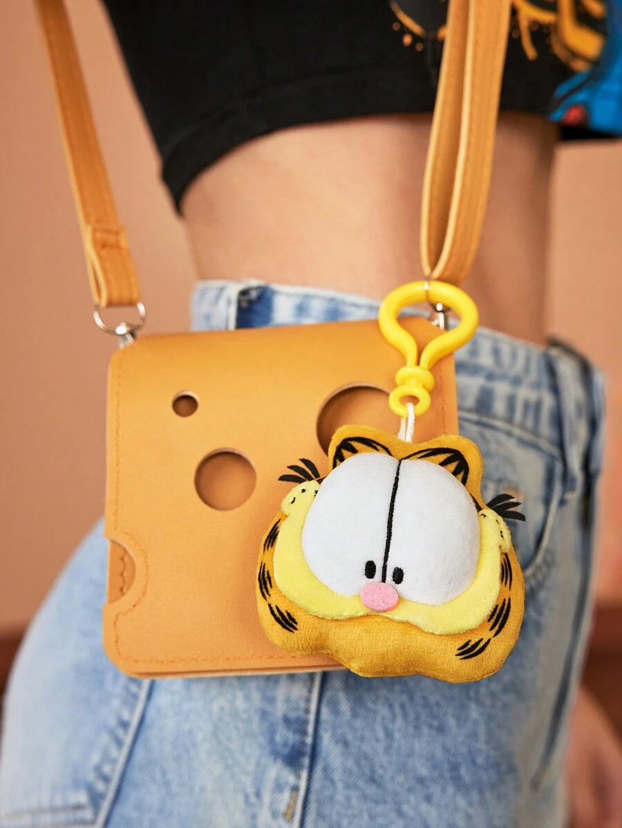 GARFIELD X SHEIN 1pc Cartoon Pattern Pendant For Bag Decoration