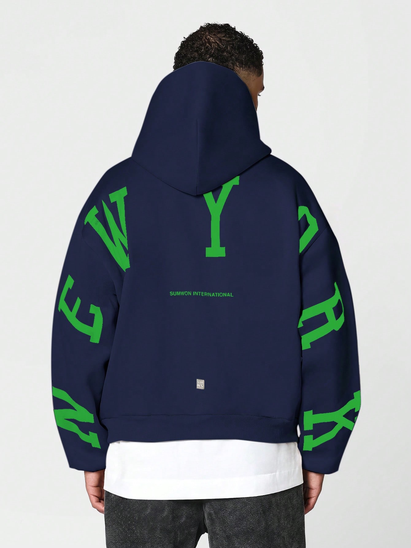 【Ennoy】20AW logo sweat (M) ENNOY 20AW Front Logo Embroidered Sweat Pullover Hoodie