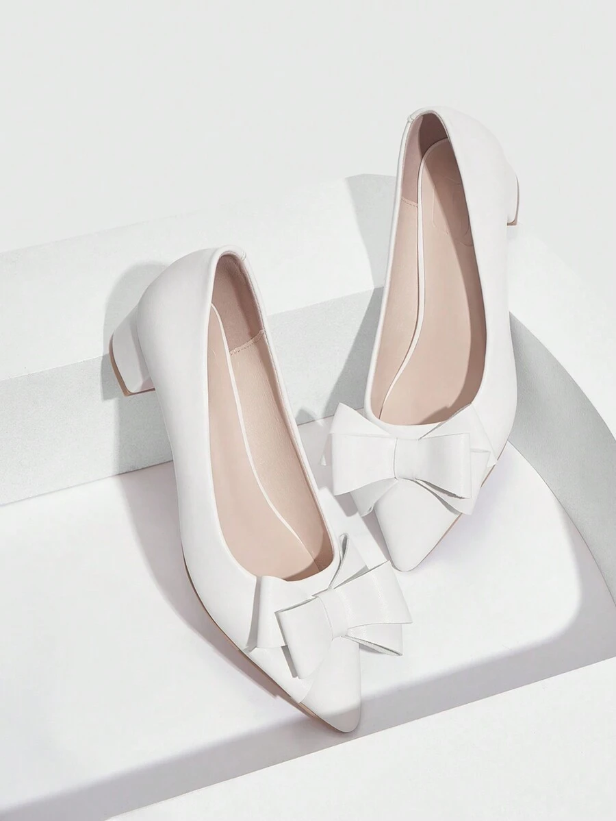 CUCCOO CHICEST Woman Shoes Fashion White Bowknot Flat Shoes For Summer Vacation Shoes Summer Spring Shoes Spring Break Easter Prom Heels