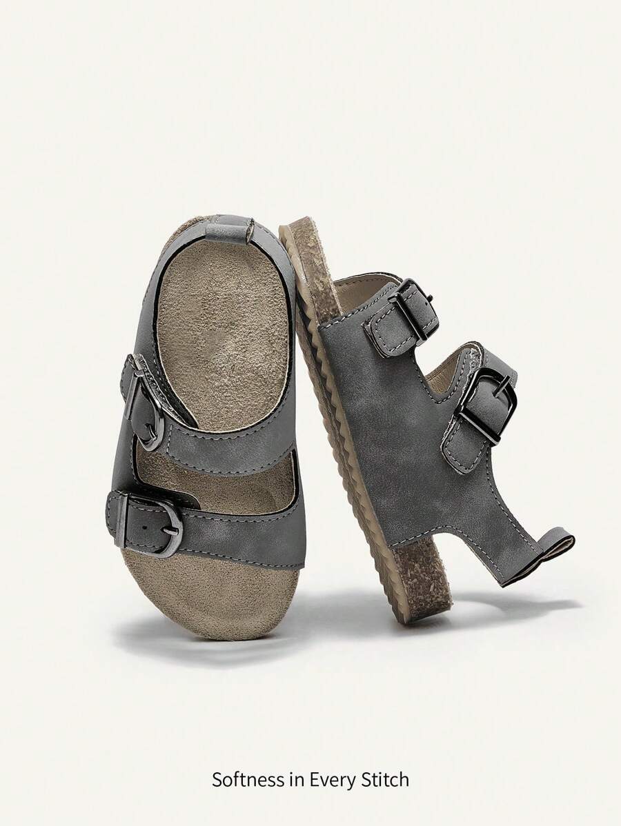 Cozy Pixies Summer Fashionable Versatile Casual Soft And Comfortable Flat Button Beach Sandals For Boys And Kids