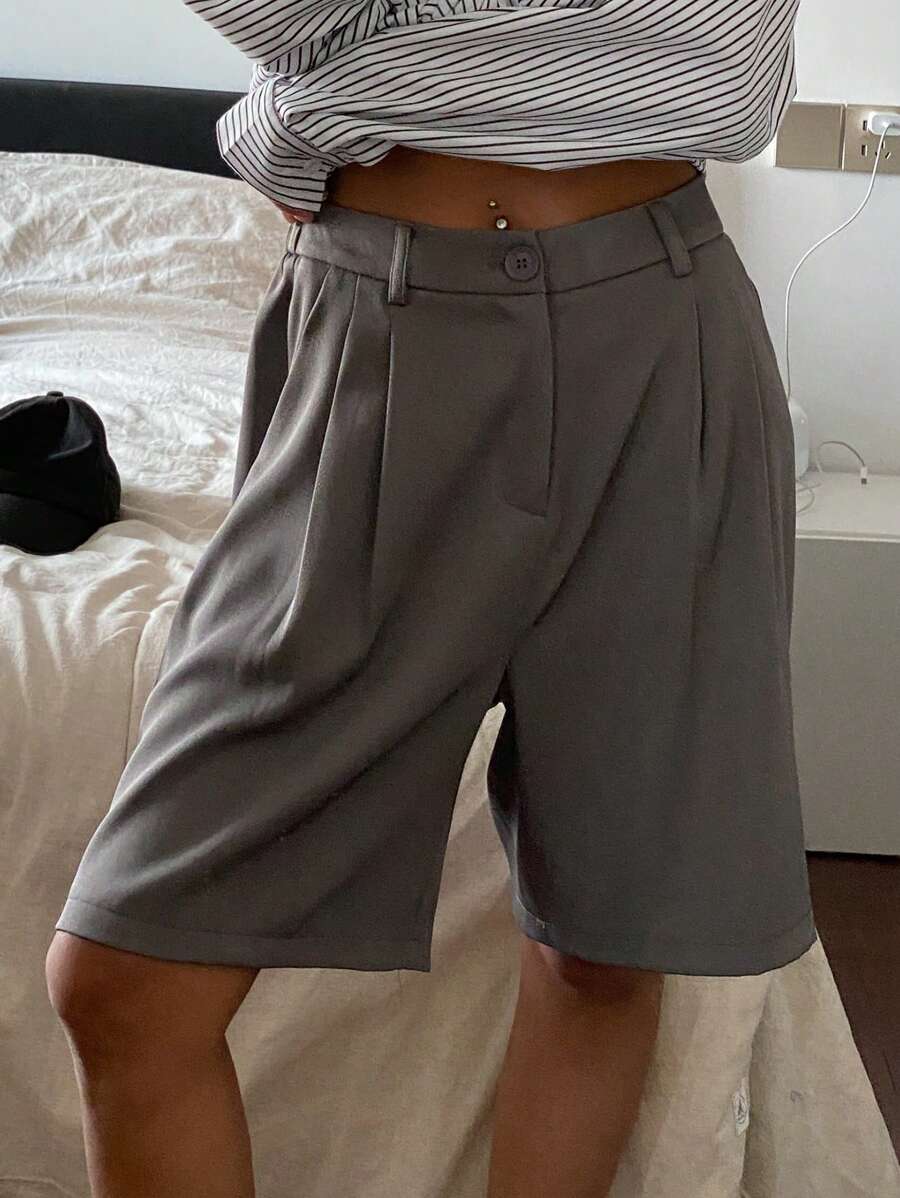 DAZY Damen Plissee Shorts mit Gelenkdesign Y2K Sommer