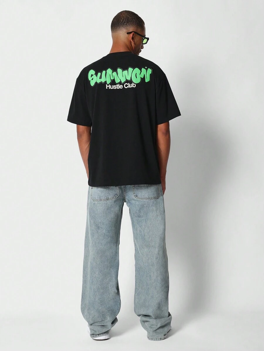 SUMWON Regular Fit Short Sleeve Tee With Back Graphic Print