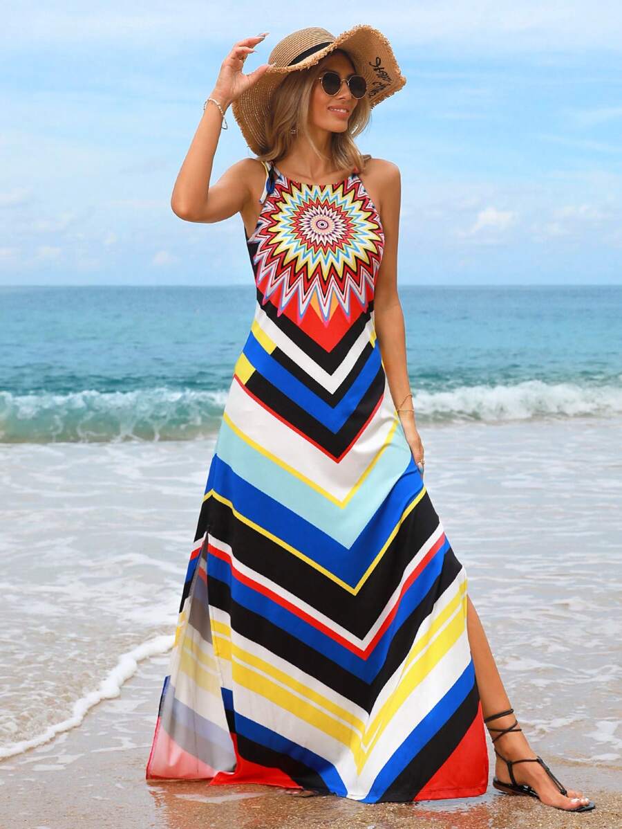 RueChic Vestido Maxi Multicolor