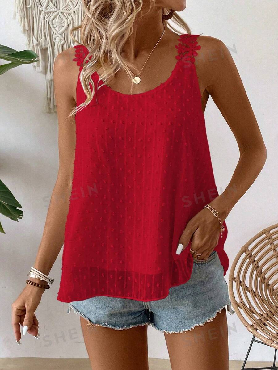 Breezaya Camiseta sin mangas de color liso y estilo sencillo para uso diario como ropa de Año Nuevo para mujer
