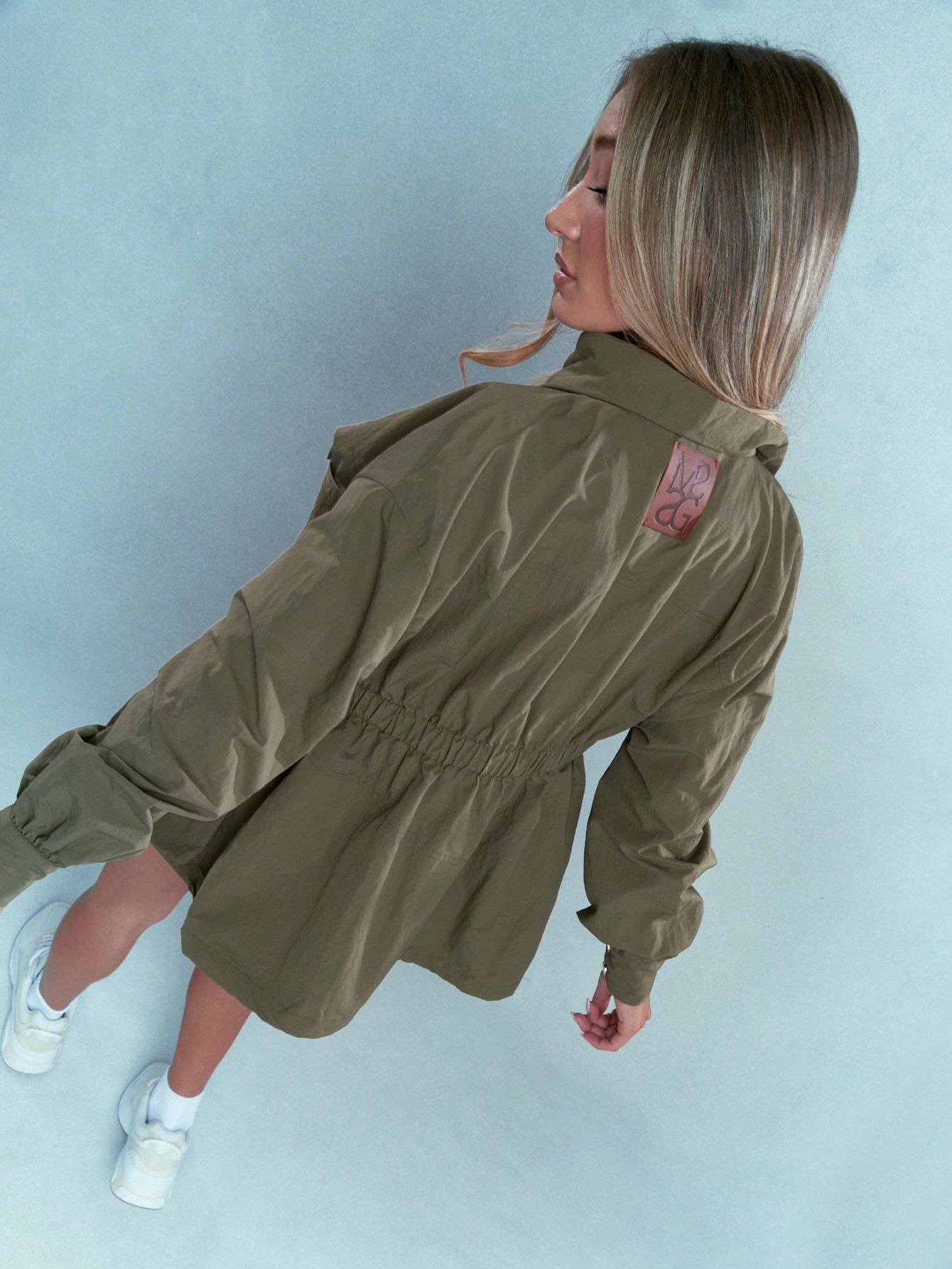 MISSGUIDED Gathered Waist Jacket With Pocket And Drawstrings