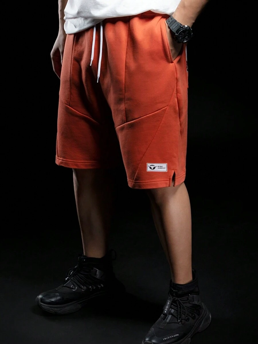 Manfinity Sport Corelite Men's Plus Size Simple Solid Loose Shorts