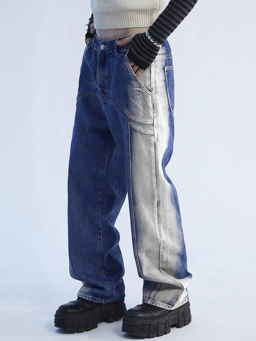 Manfinity Denimwave Y2K Vintage Street Style losse flare-jeans voor heren