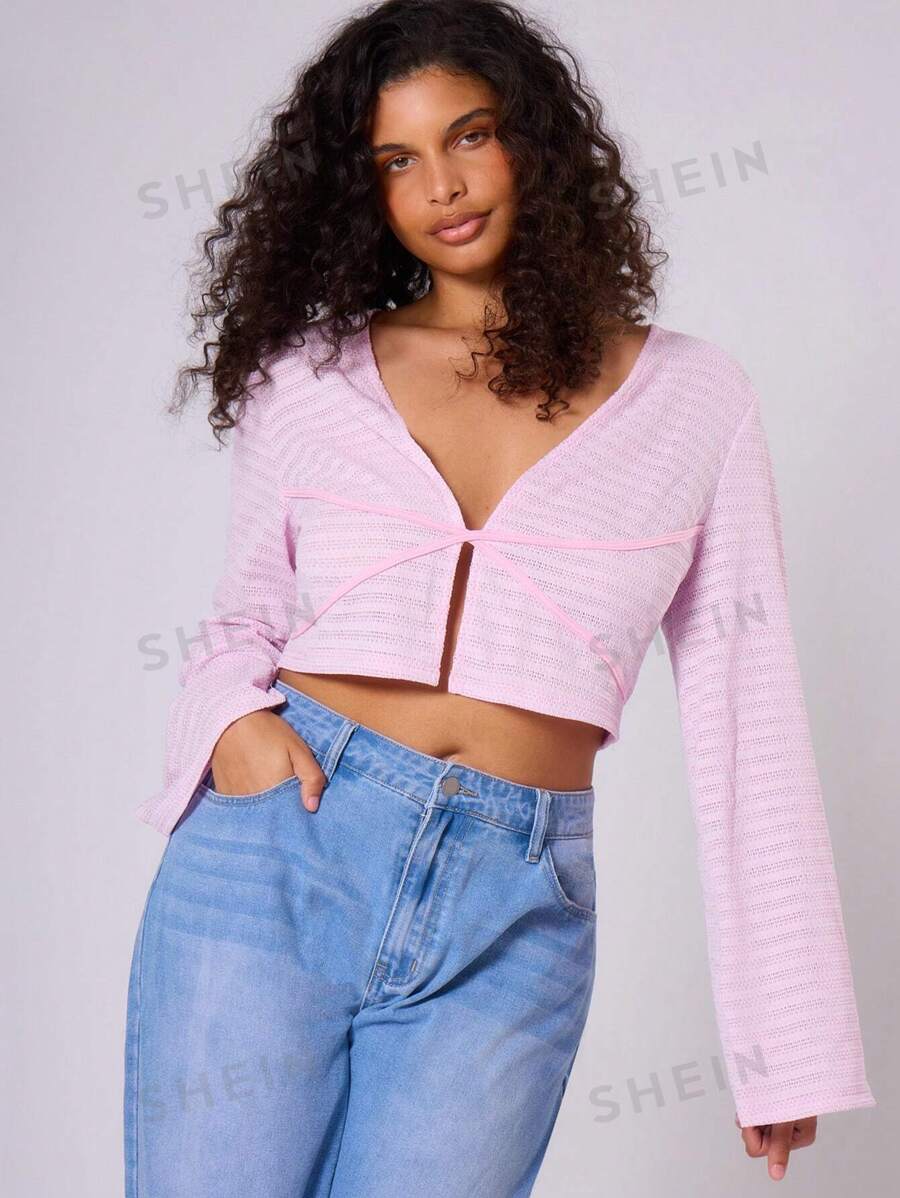 MUSERA Crop top de encaje rosa talla grande para vacaciones, verano, vacaciones de primavera, vacaciones, Ibiza, vacaciones