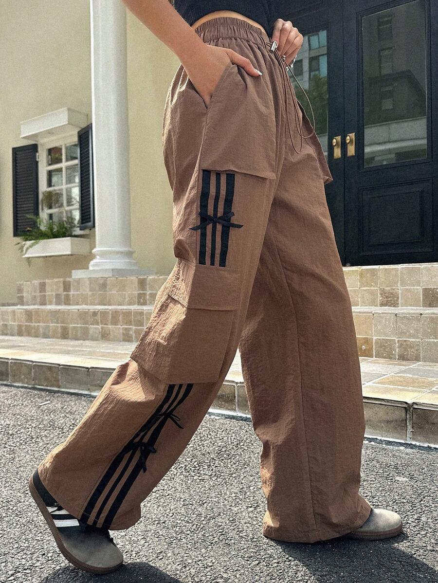 FRIFUL Women's Solid Color Simple Daily Long Pants