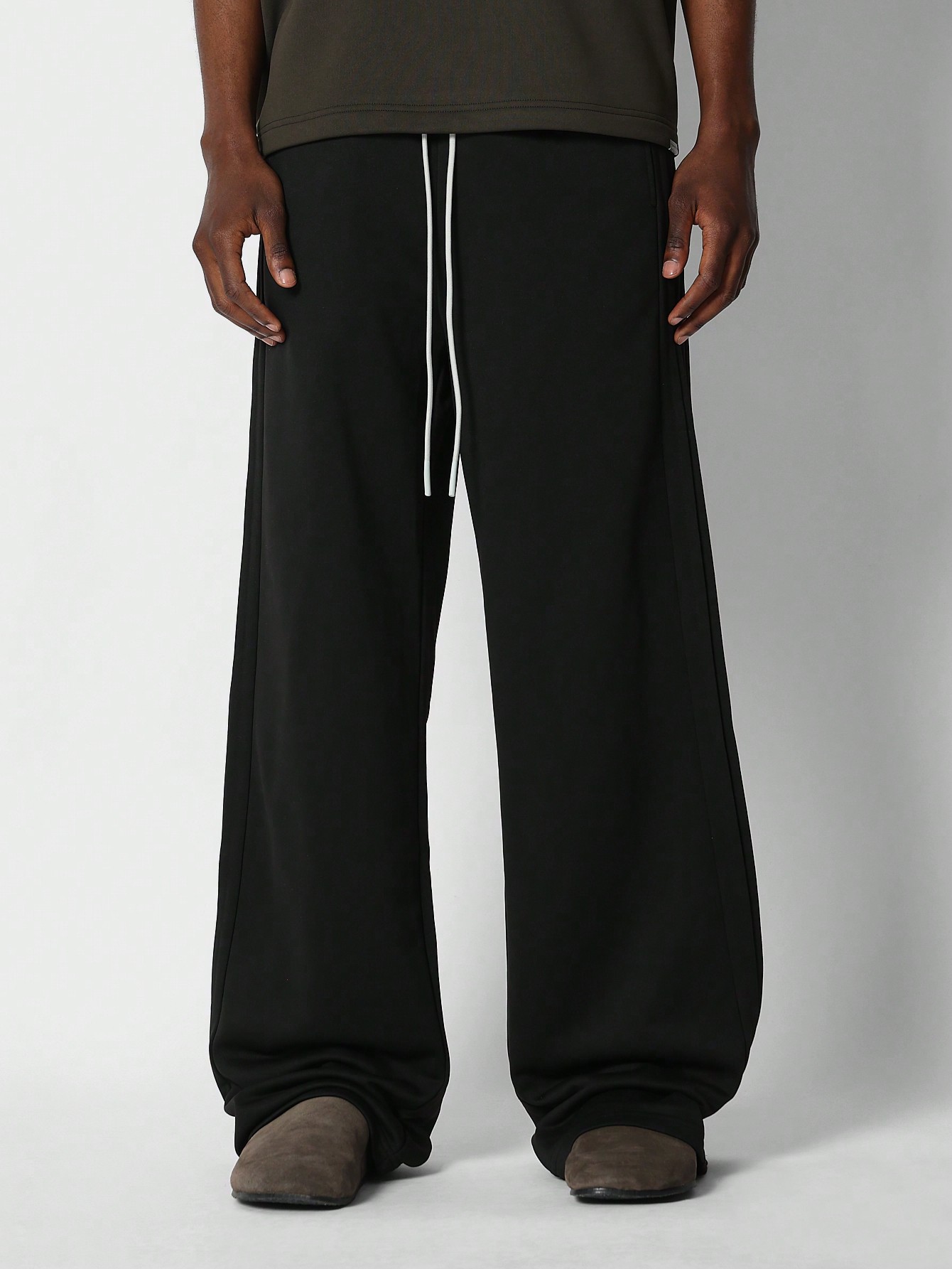 MLB■(W)Varsity Sportive Loose Jogging Pants★送料込 Drawstring Waist Wide Leg Athletic Sweatpants Relaxed Fit