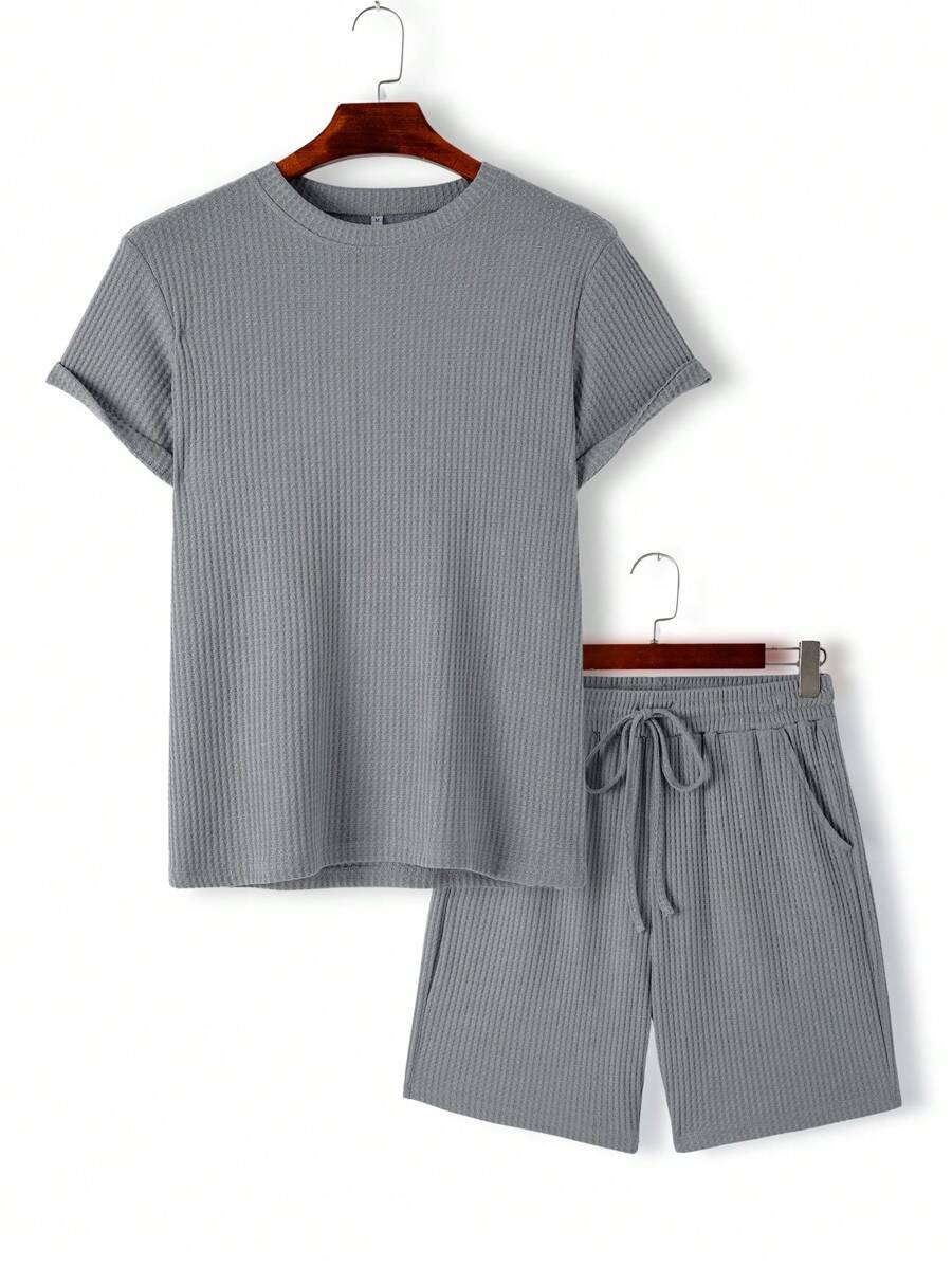 NITAGUT Ensemble de t-shirts en maille à manches courtes pour hommes, pour les loisirs, les sports et les trajets quotidiens
