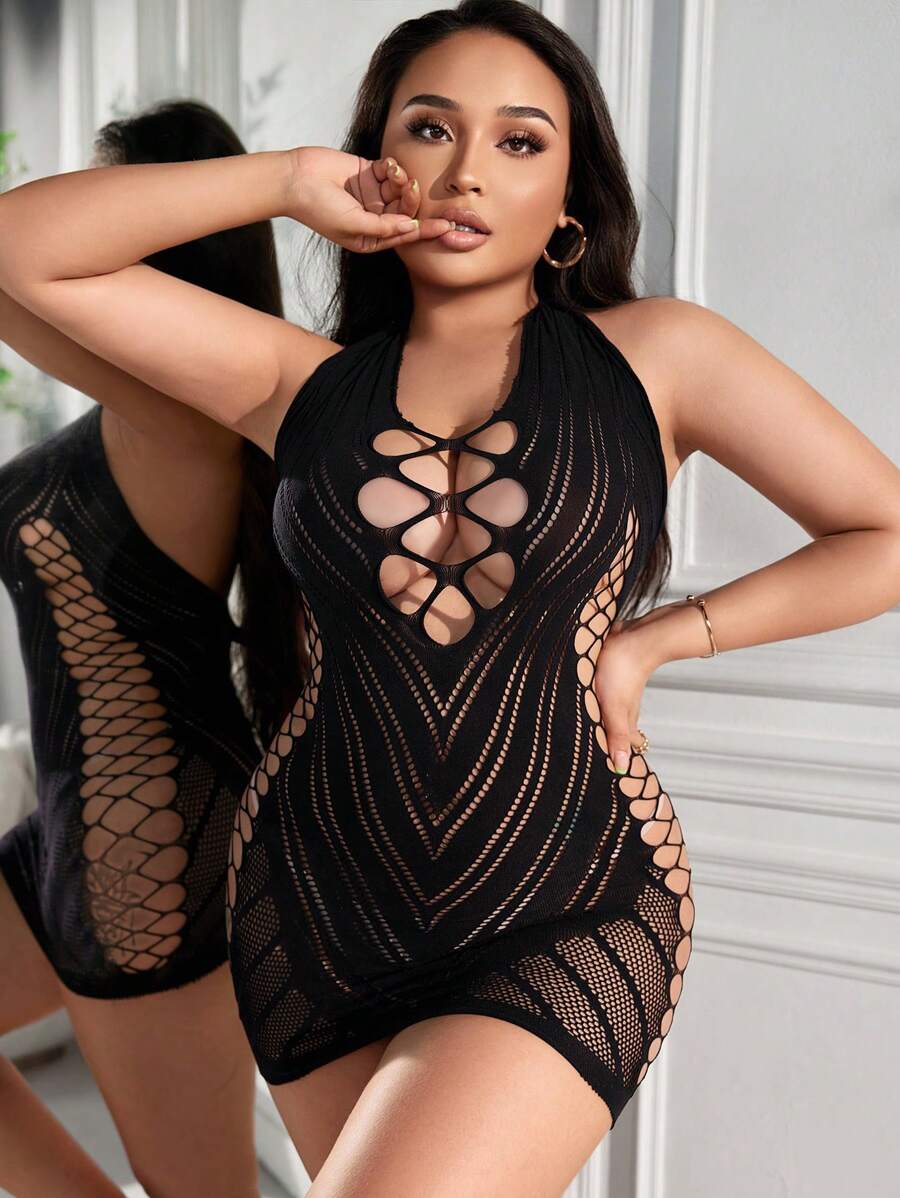 ChaseTheNight Falda de malla para lencería sexy de talla grande (1 pieza)