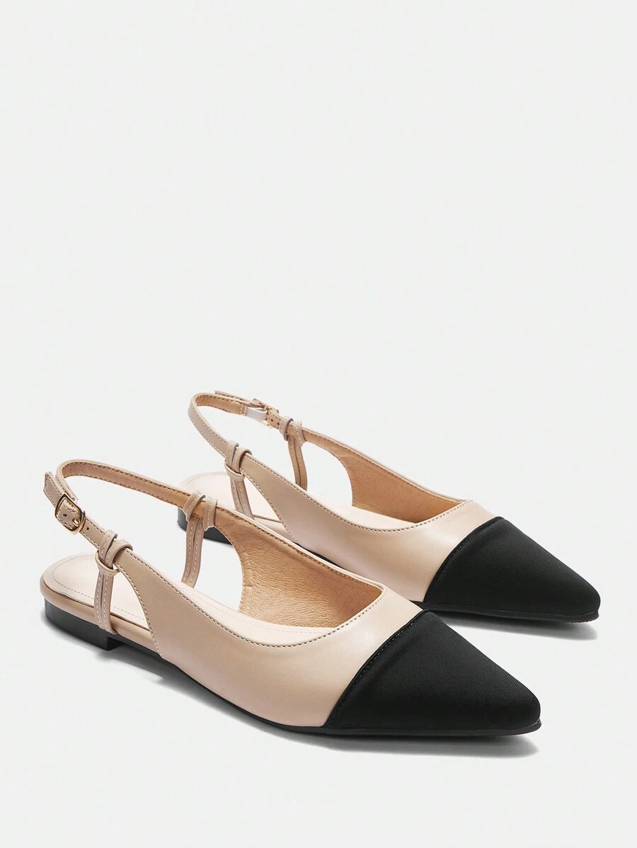 CUCCOO CHICEST Pointed Toe Comfortable Spliced Elegant Lady Women Flat Shoes Elegant Flats Christmas Fall New Year Holiday Valentines