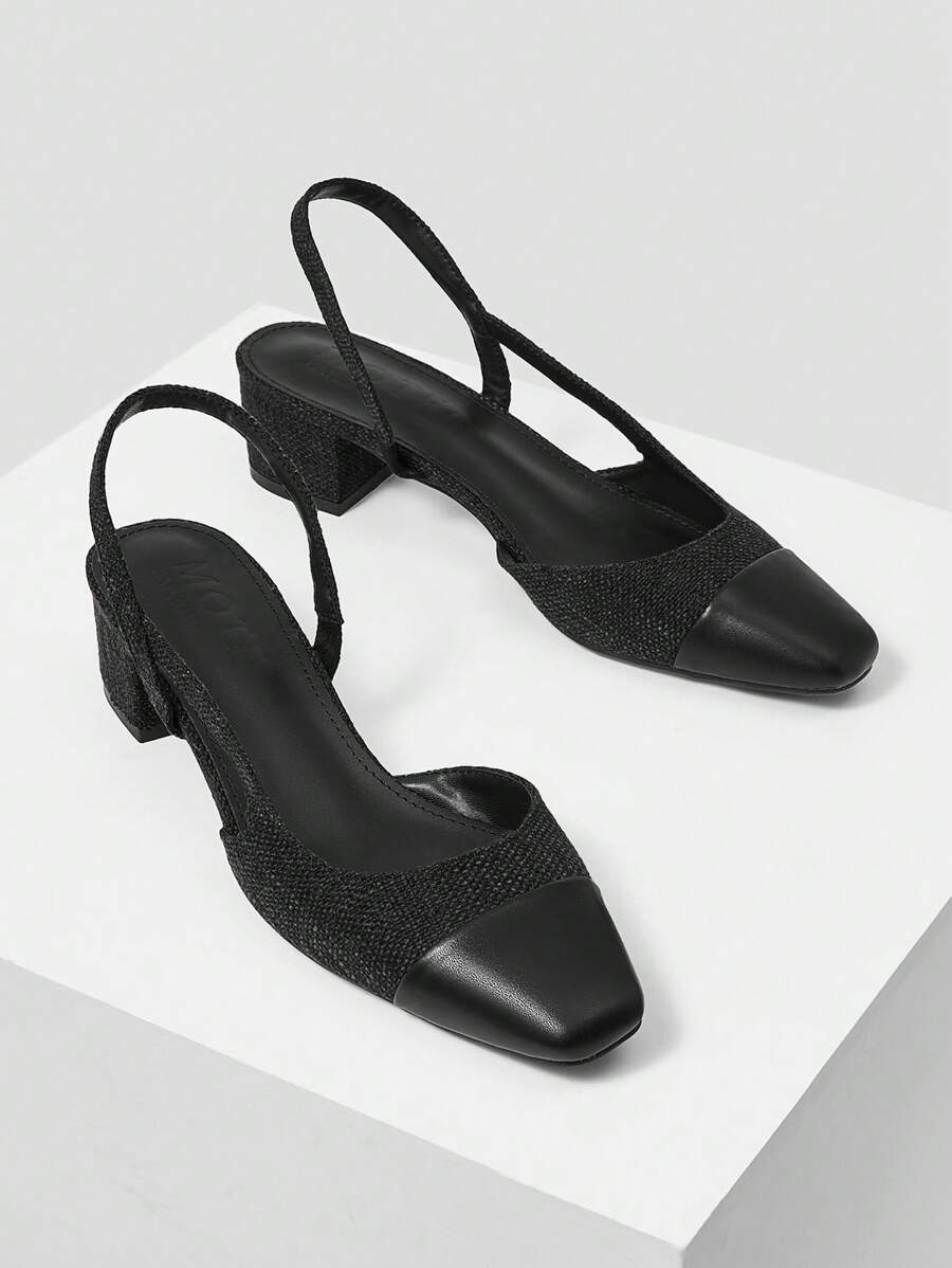 MOTF PREMIUM Zapatos de tacón bajo con punta cuadrada, cómodos para mujeres. Para Navidad, otoño, Año Nuevo, San Valentín
