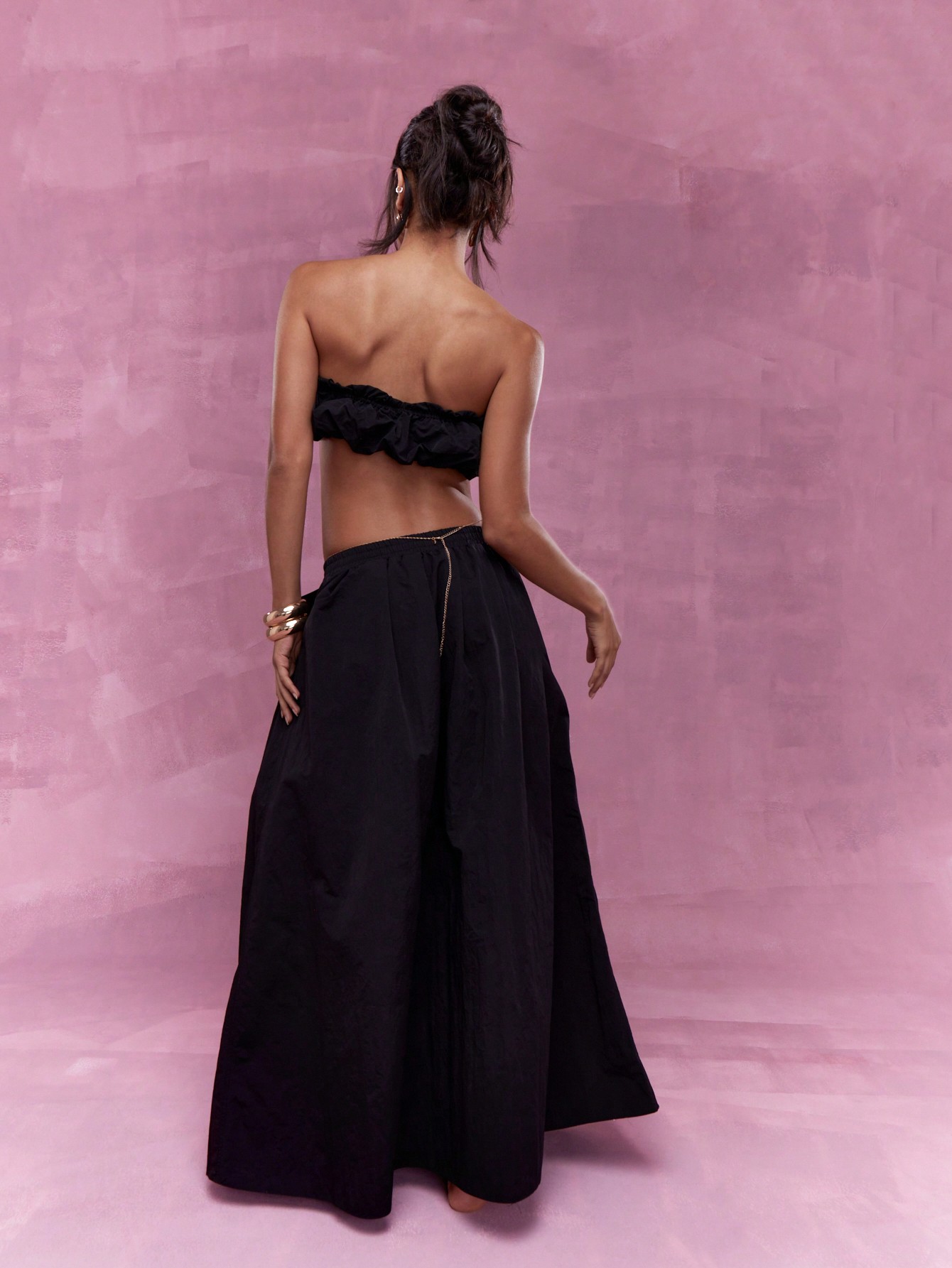 Pleated Fluffy Maxi Skirt MISSGUIDED