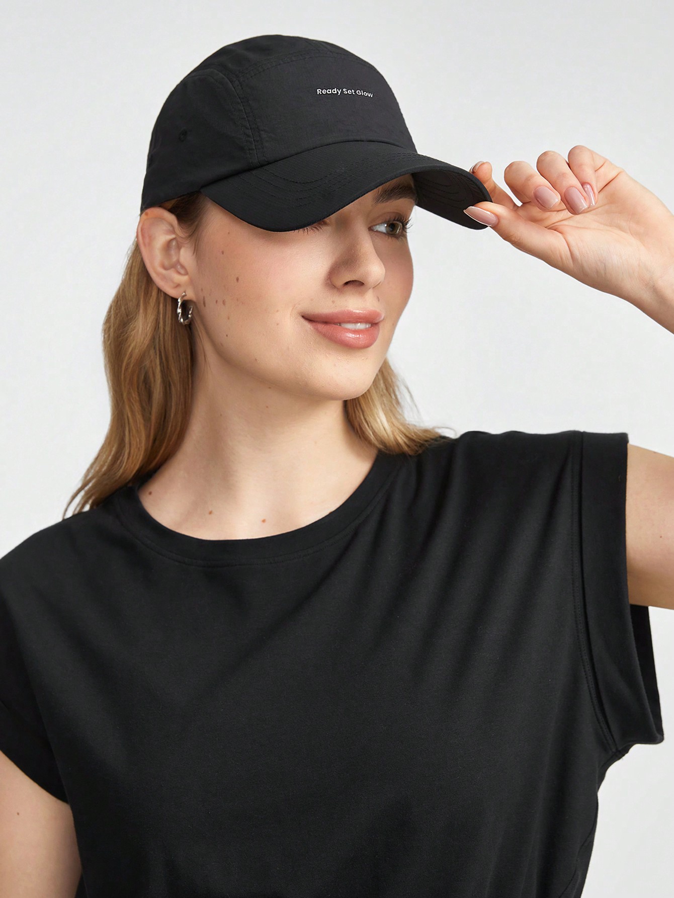 Lightweight 5 Panel Cap With Reflective Handsewn Logo