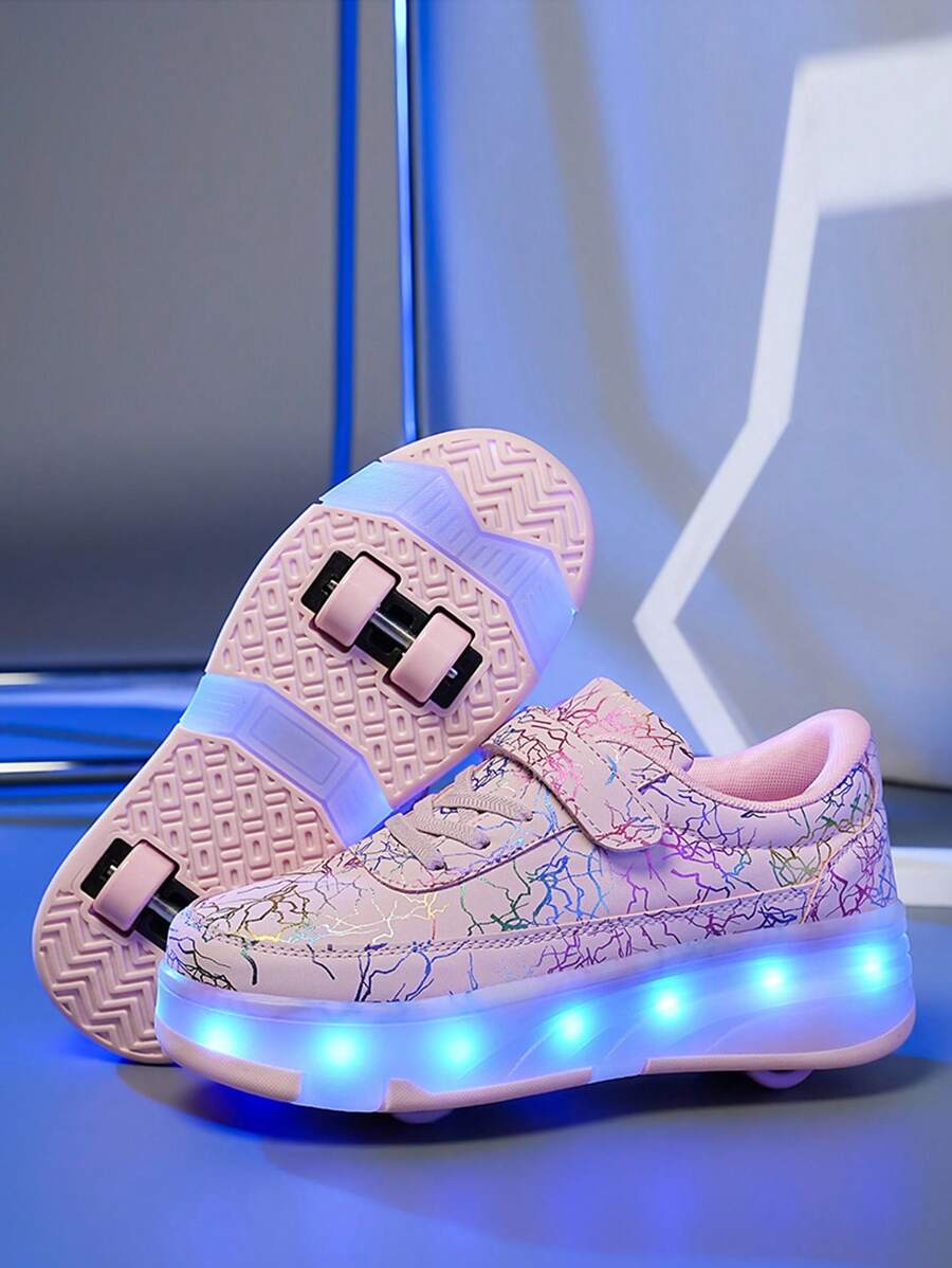 Modische und coole 4-Rad stabile Multi-Modus Rollschuhe für Teenager, aufladbare abnehmbare multifunktionale Rollschuh-Schuhe, Sportschuhe, Skate