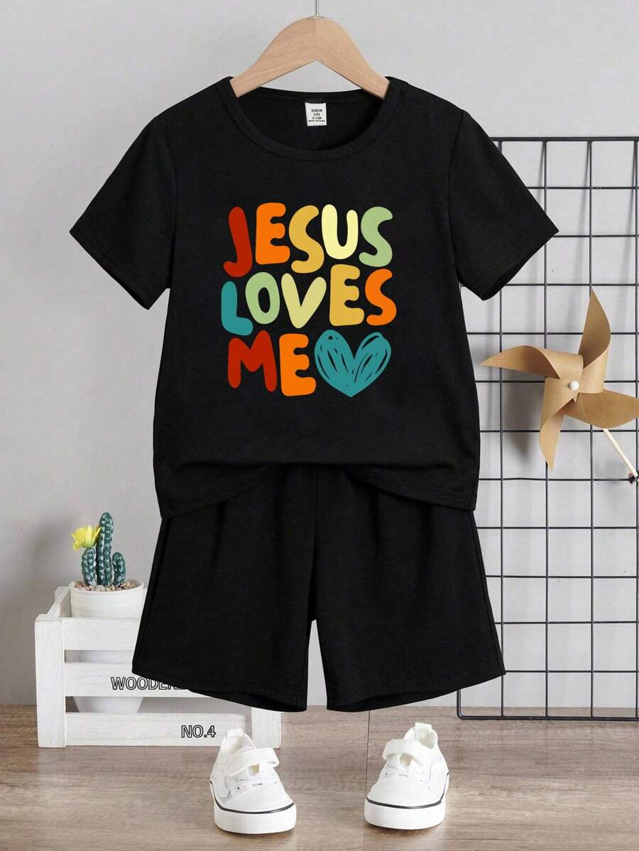 2 piezas Conjunto informal diario de bebé niño con estampado de diseño sencillo y divertido, primavera/verano