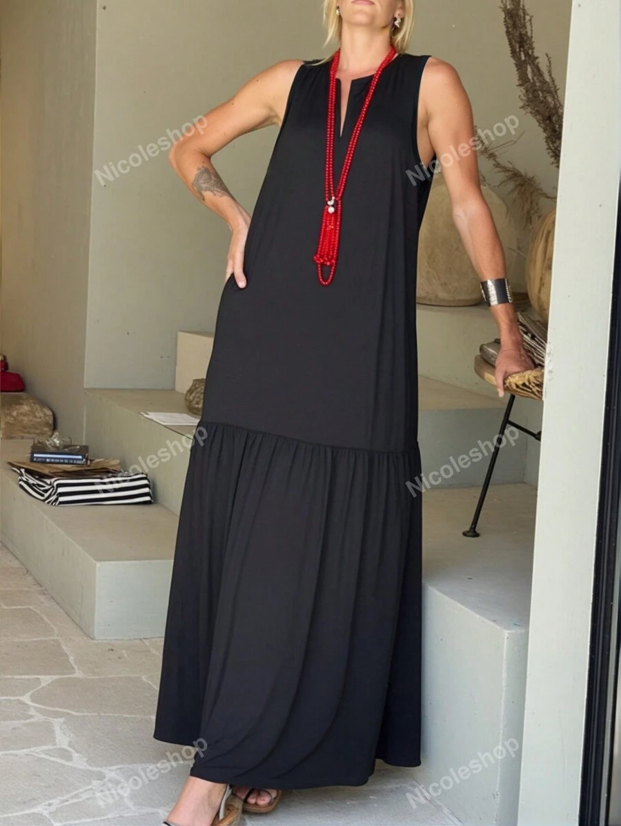 Robe de vacances à la plage simple et polyvalente pour femmes