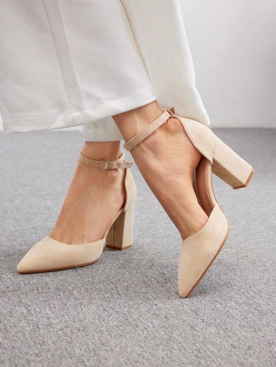 CUCCOO BIZCHIC Abrikoos hoge hak singles schoenen voor vrouwen, klassieke stijl elegante basics zakelijk casual zakelijk chic kerst herfst nieuwjaar vakantie