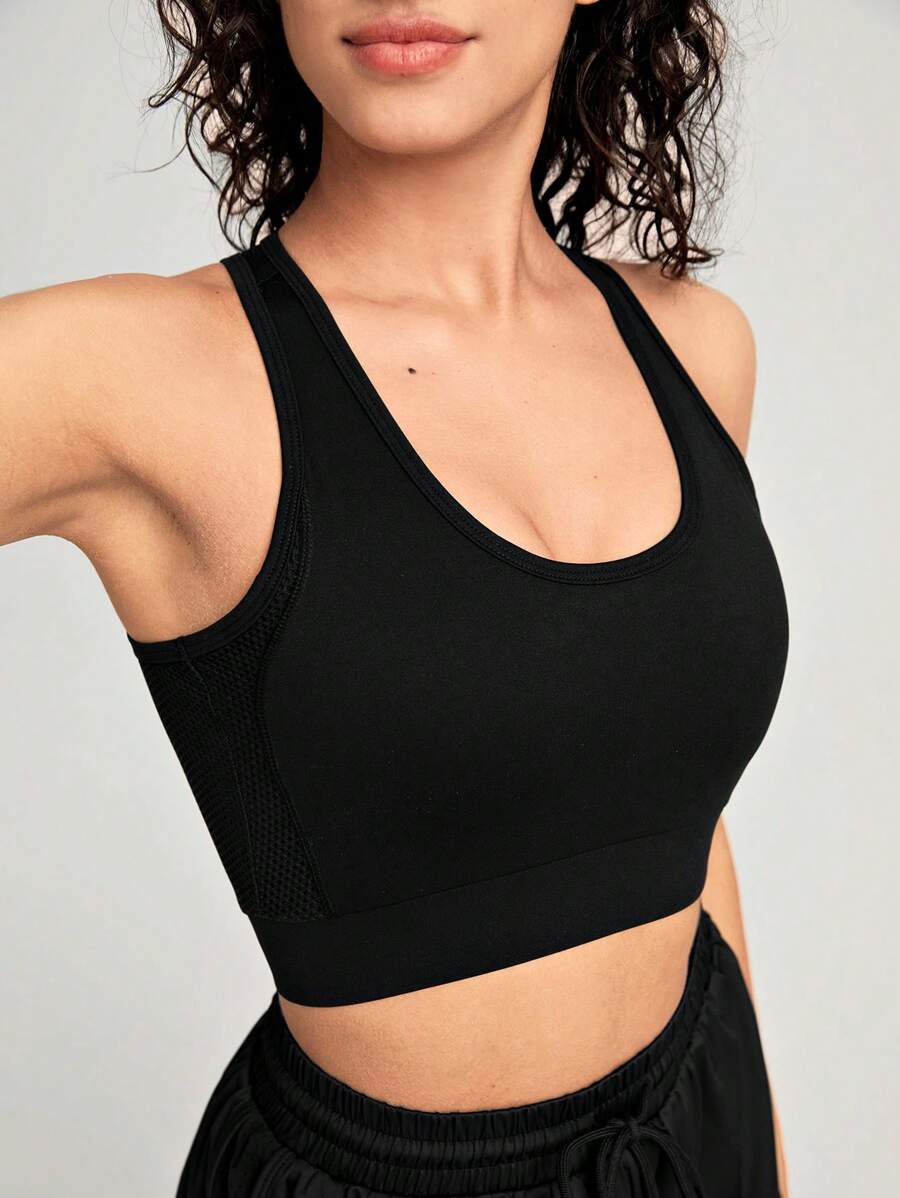 Lifespree Brassière de sport pour femmes avec insertion en maille réfléchissante et tissu super doux et confortable