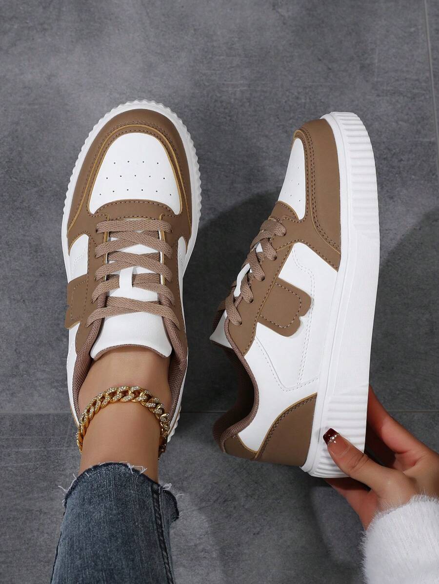 Women Fashion Casual Lightweight Breathable Flat Skateboard Shoes