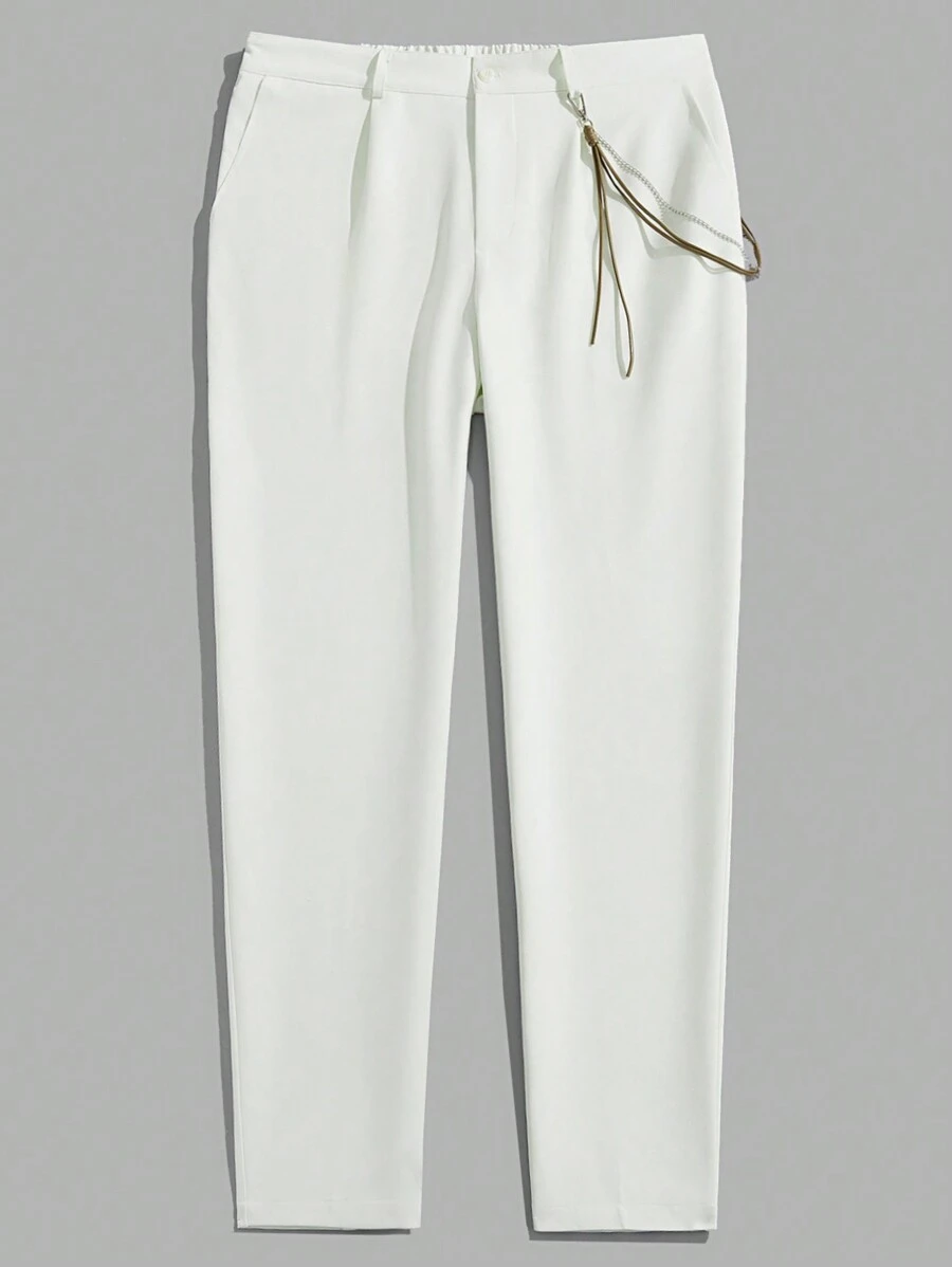 Manfinity VCAY Pantalones largos y rectos tejidos para hombre con banda elástica en la cintura, adecuados para primavera y verano