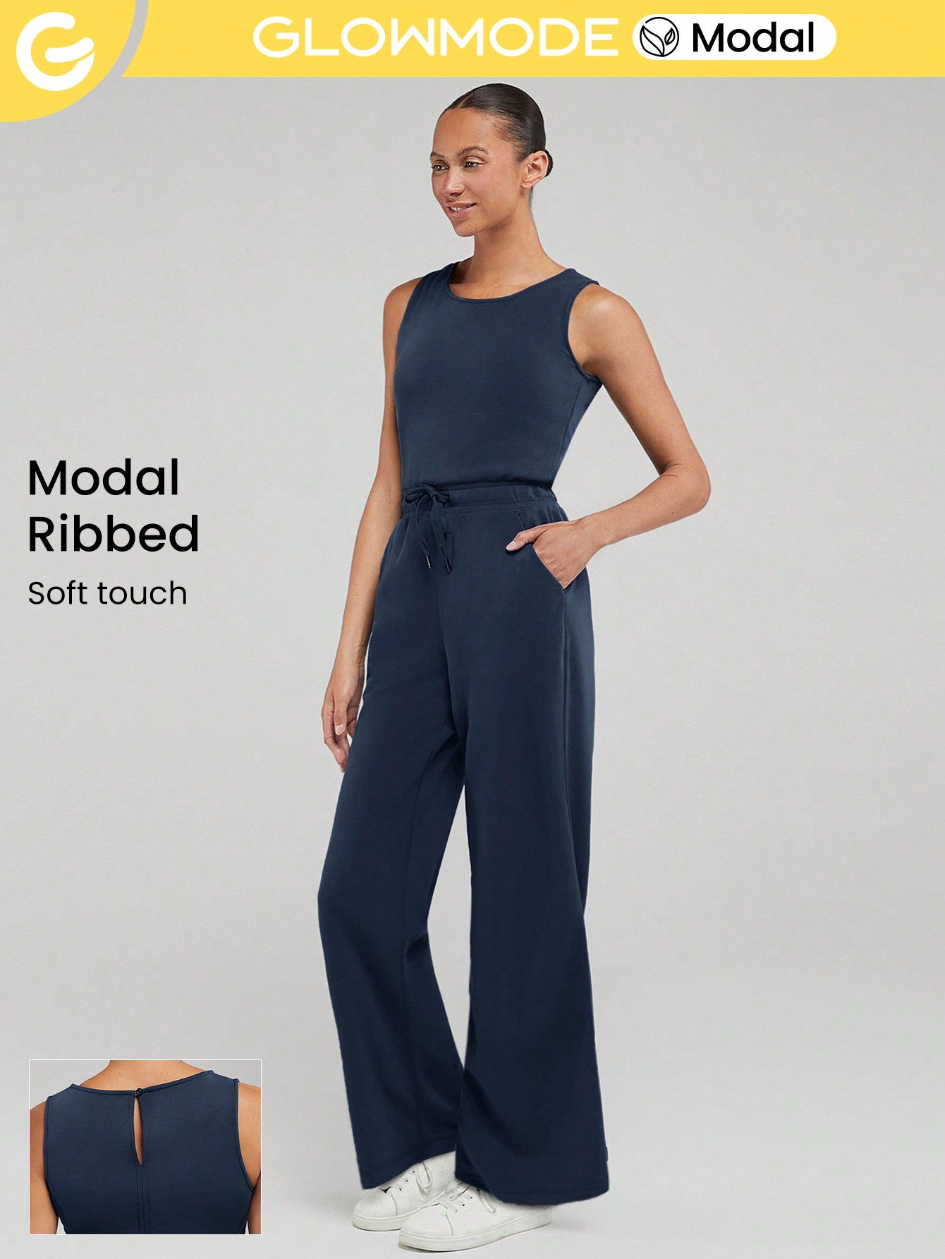 SoftSerene モーダル オープンバック 調節可能な巾着ポケット