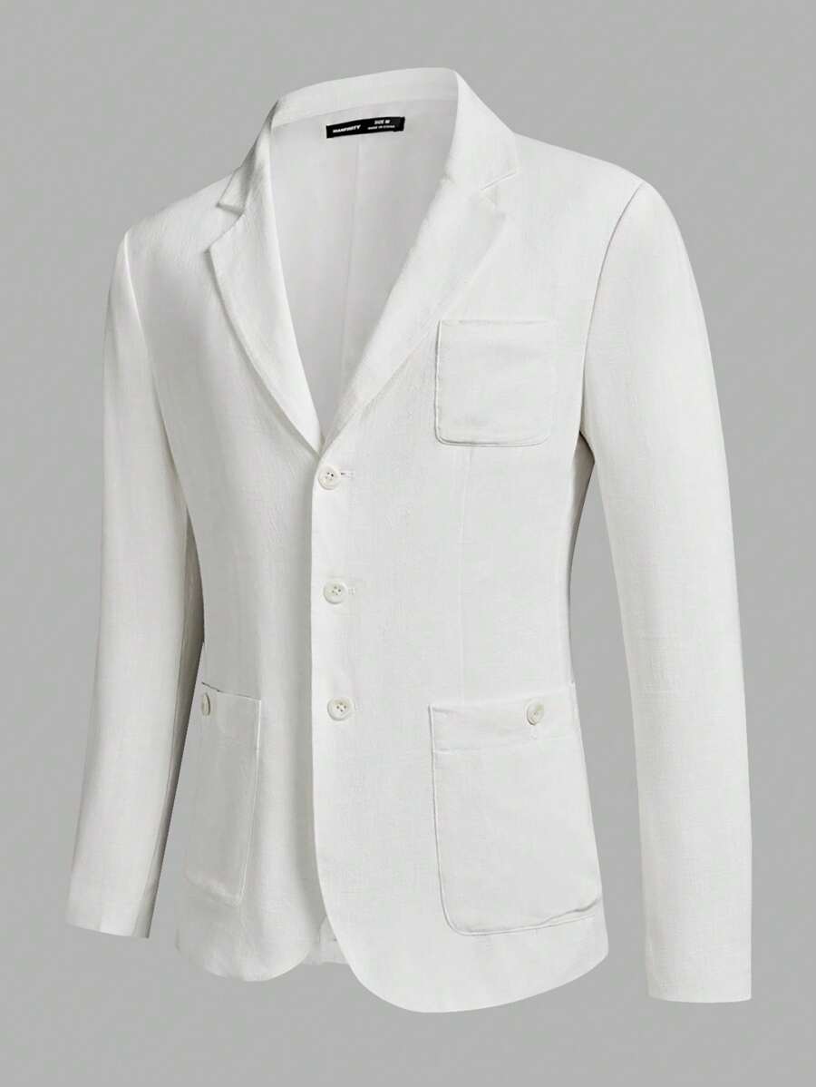 Manfinity VCAY Chaqueta de traje de negocio tejida para hombres, adecuada para las temporadas de primavera y otoño