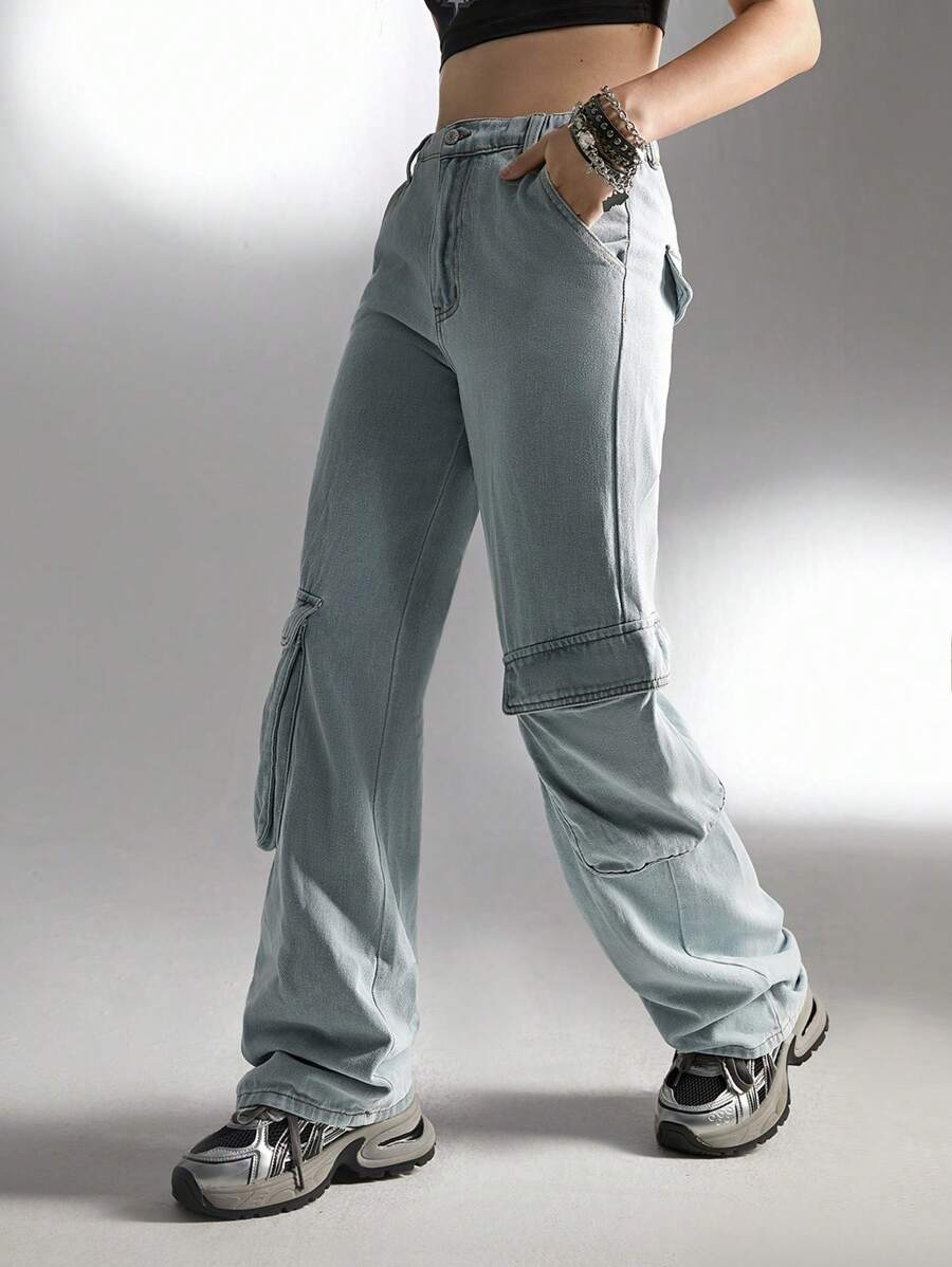 Lässige Workwear Jeans für Teenager Mädchen