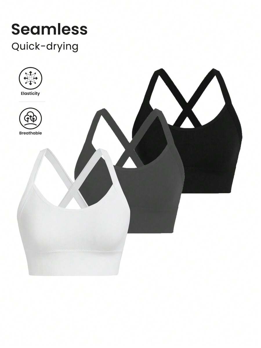 SHEIN Sport Studio Top sportivo asimmetrico a collo attillato, canotta da allenamento