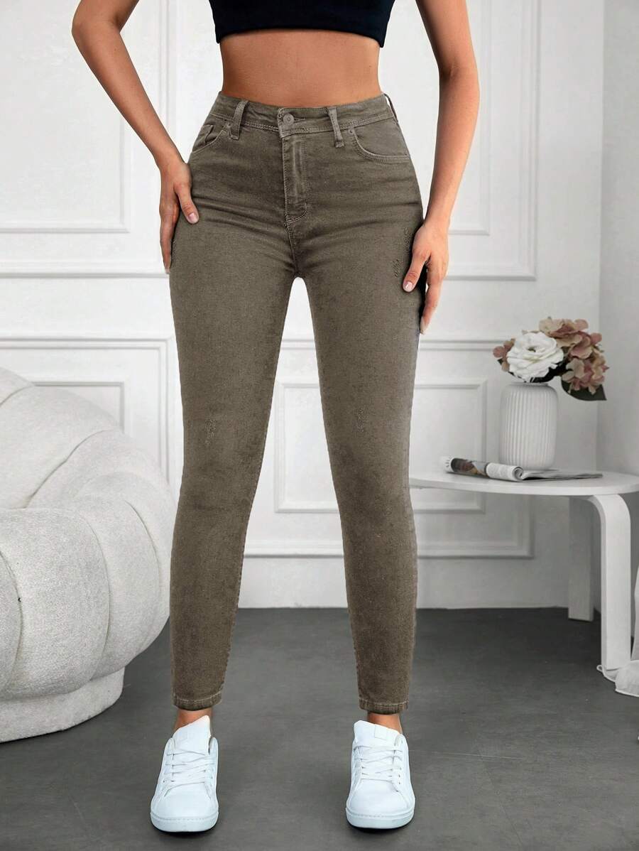 Jean Skinny Taille Haute