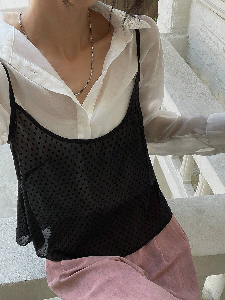 DAZY Solid Cami Top Without Blouse