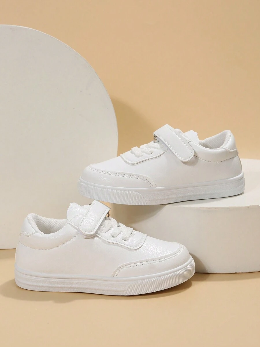 Fashionable Unisex Casual Hook And Loop Slip On Sneakers For Kids, Perfect For Back-To-School Season