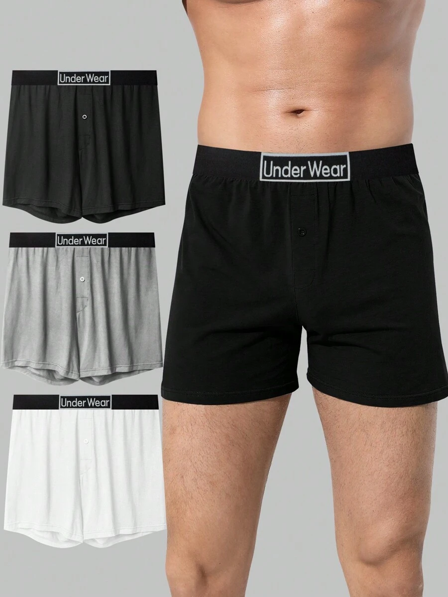 Bóxers tejidos para hombre surtidos para uso diario (paquete de 3)