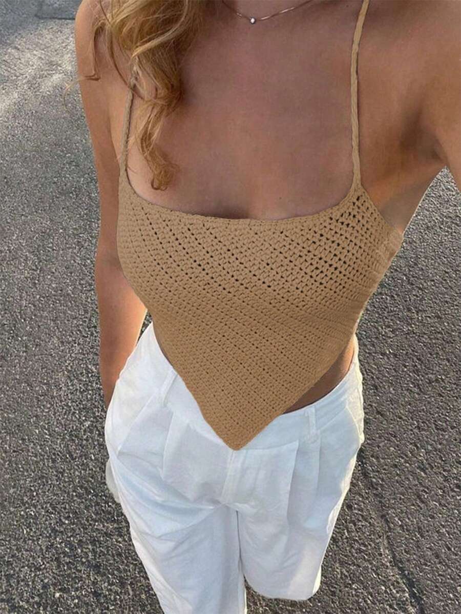 Chiquease Minimalist Sexy Style Sexy Knitted Vest Top For Women, Sleeveless & Slim Fit