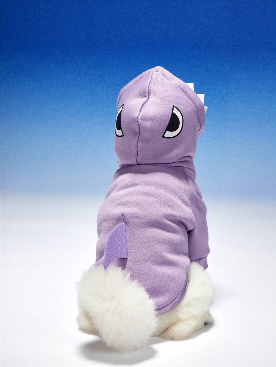 PETSIN 1 pieza Capucha con disfraz de tiburón para mascotas en color morado, mantiene a las mascotas abrigadas, para gatos y perros